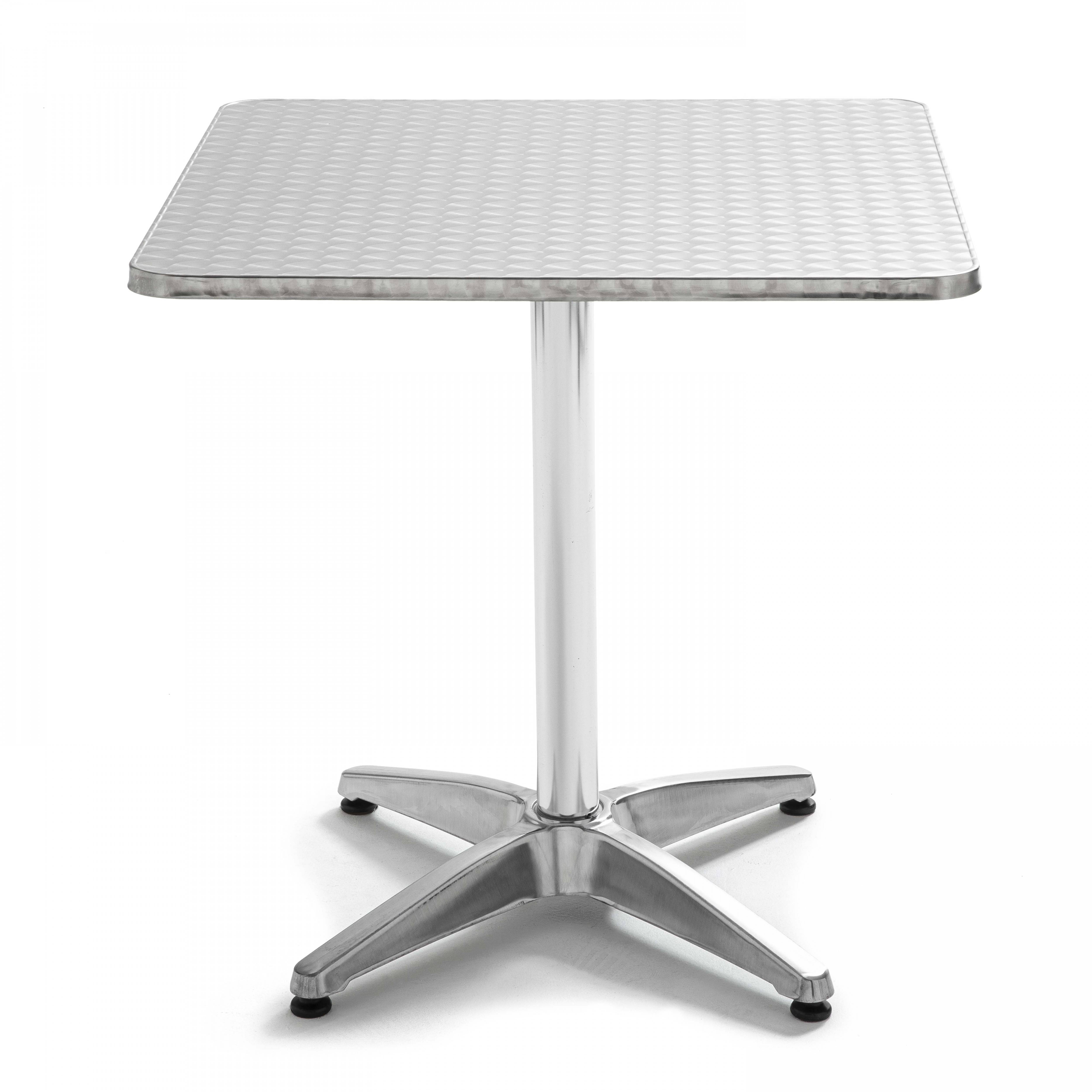 Oviala - Table carrée en aluminium gris Brixton - Oviala - Imagen 2
