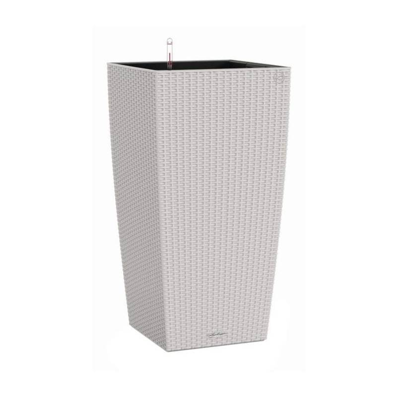 Lechuza - Pot De Fleur Lechuza Cubico Cottage 40 - Kit Complet, Gris Clair - Image 1