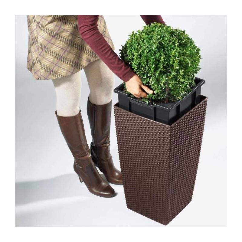 Lechuza - Pot De Fleur Lechuza Cubico Cottage 40 - Kit Complet, Gris Clair - Image 3