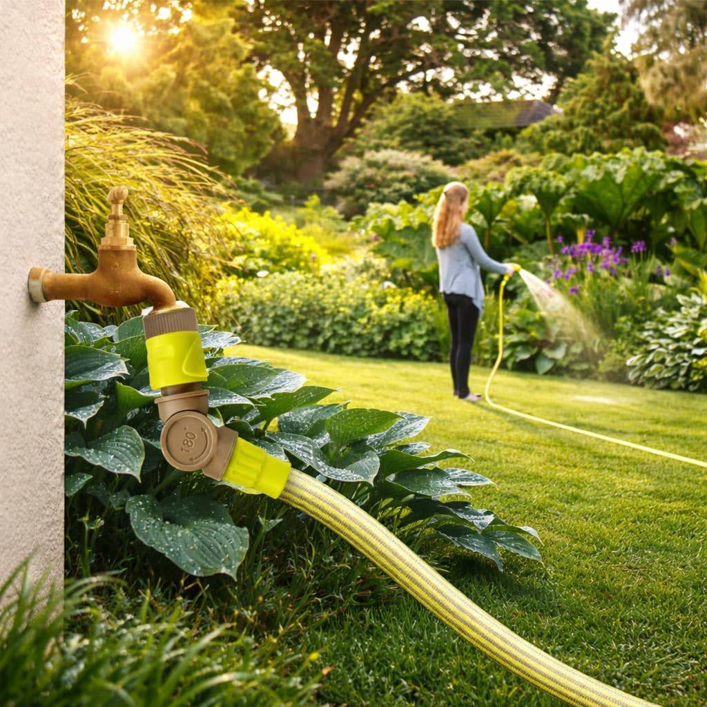 Jardibric - Jardibric - Tuyau Arrosage Extensible 15 m - Tuyau Arrosage Rétractable - Pistolet 7 Jets - Kit Arrosage Jardin - Imagen 2