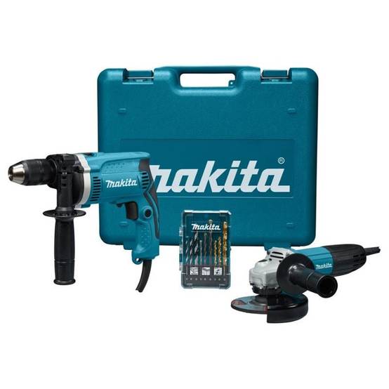 Makita - Pack Perceuse à percussion HP1631 (710W) + Meuleuse GA5030R (125mm) MAKITA DK0050X1 en coffret Makita - Imagen 1