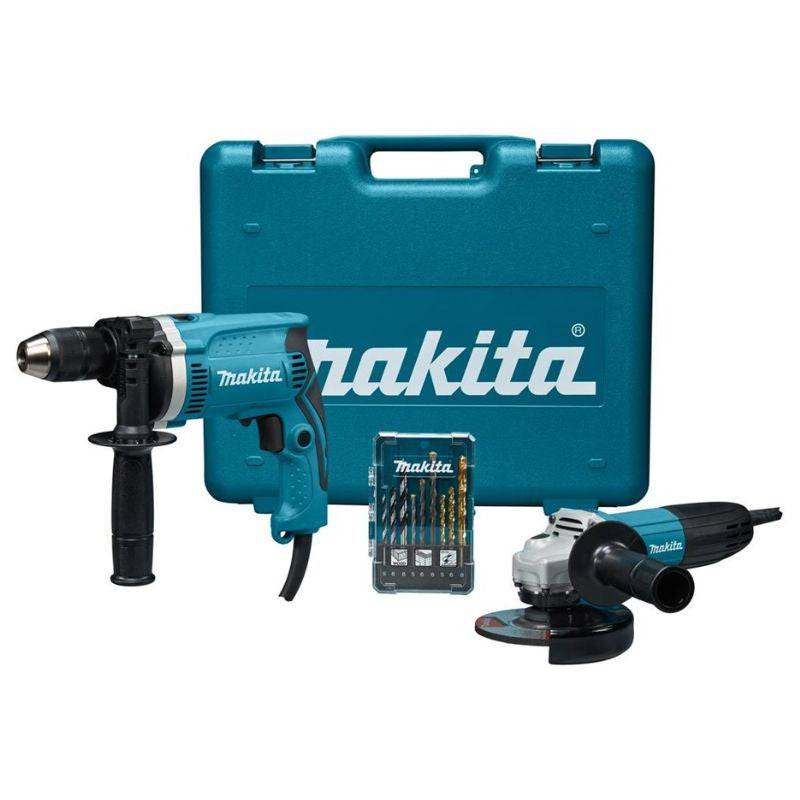 Makita - Pack Perceuse à percussion HP1631 (710W) + Meuleuse GA5030R (125mm) MAKITA DK0050X1 en coffret Makita - Imagen 1