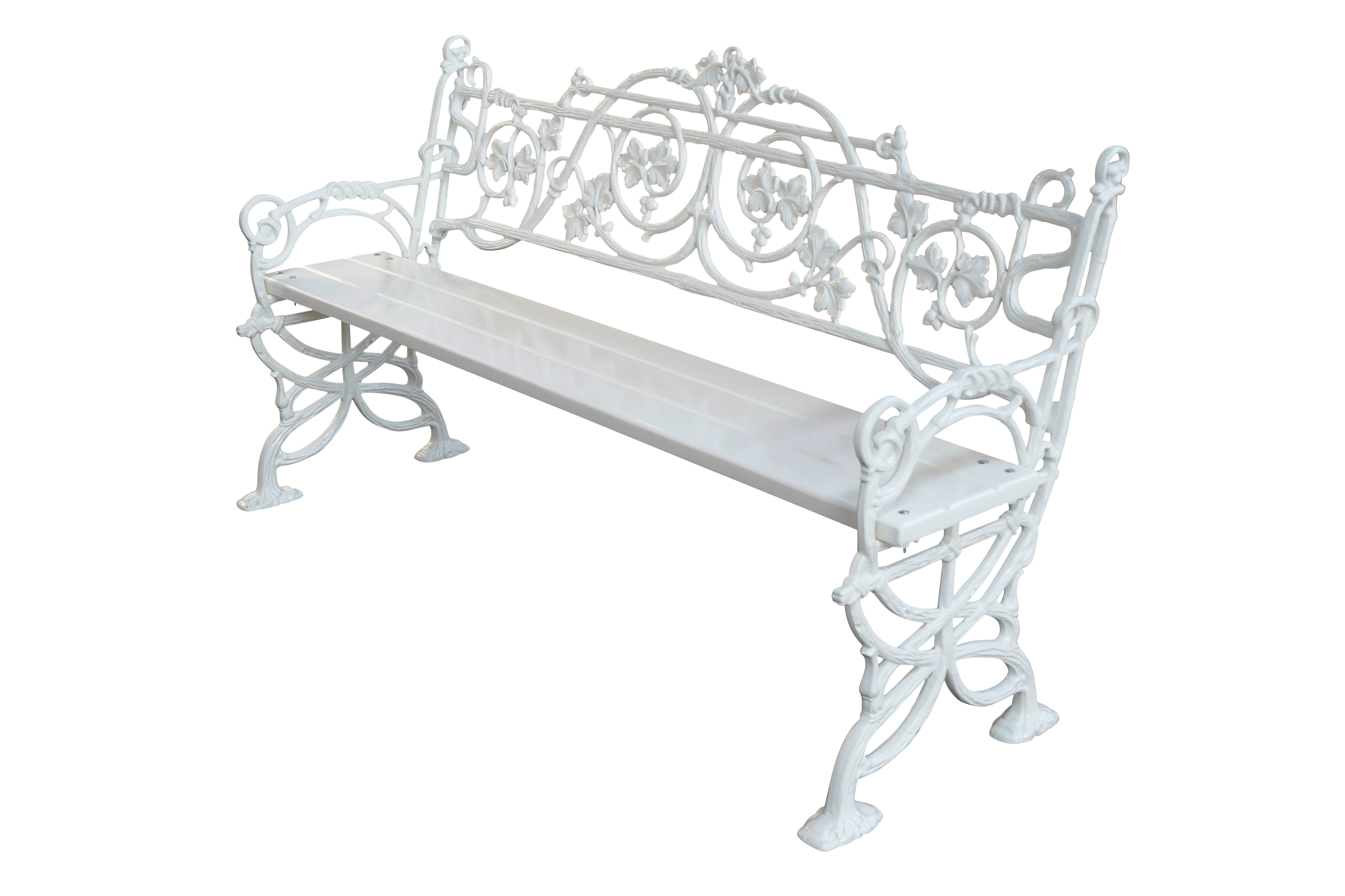 Banquette en aluminium DOMMARTIN Lierre, 145cm blanc - Imagen 2
