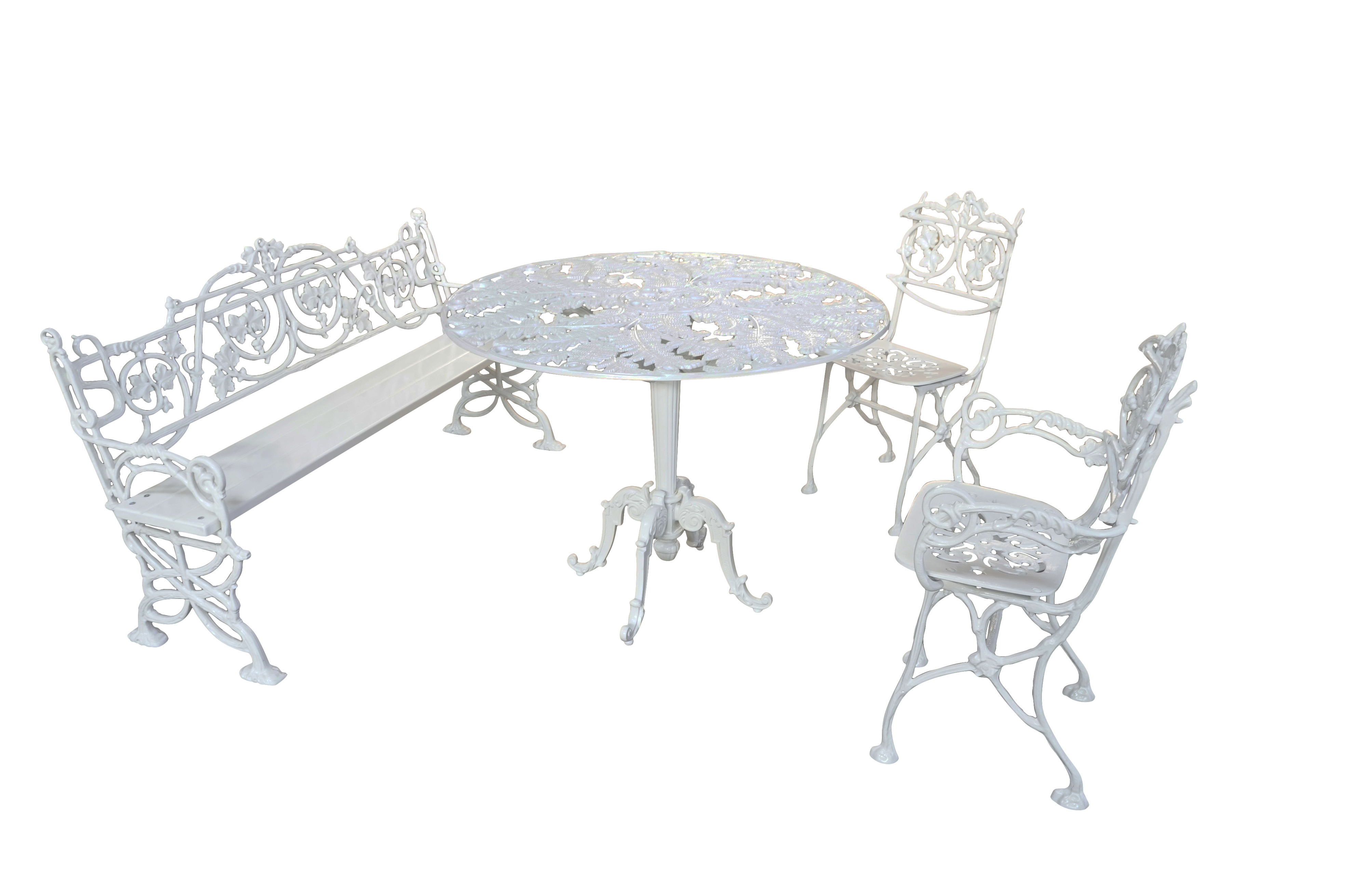 Banquette en aluminium DOMMARTIN Lierre, 145cm blanc - Imagen 3