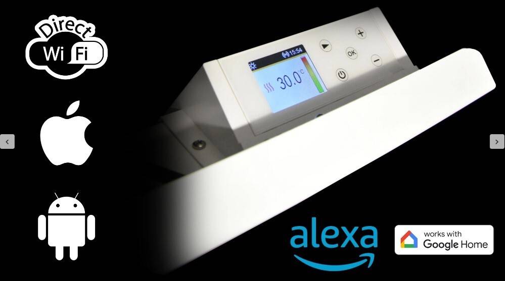 Deltacalor radiateur électrique double système de chauffe 1000W Menec  blanc - Image 3