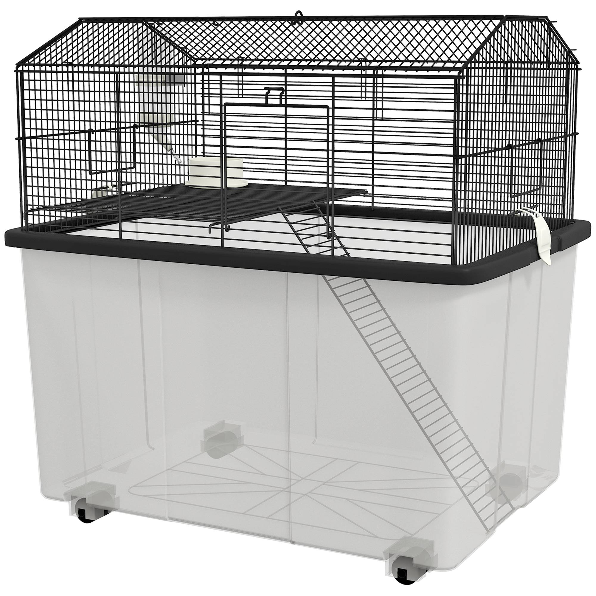 Cage pour hamster acier noir 57 x 43 x 57 cm - PANGIVO - Image 2