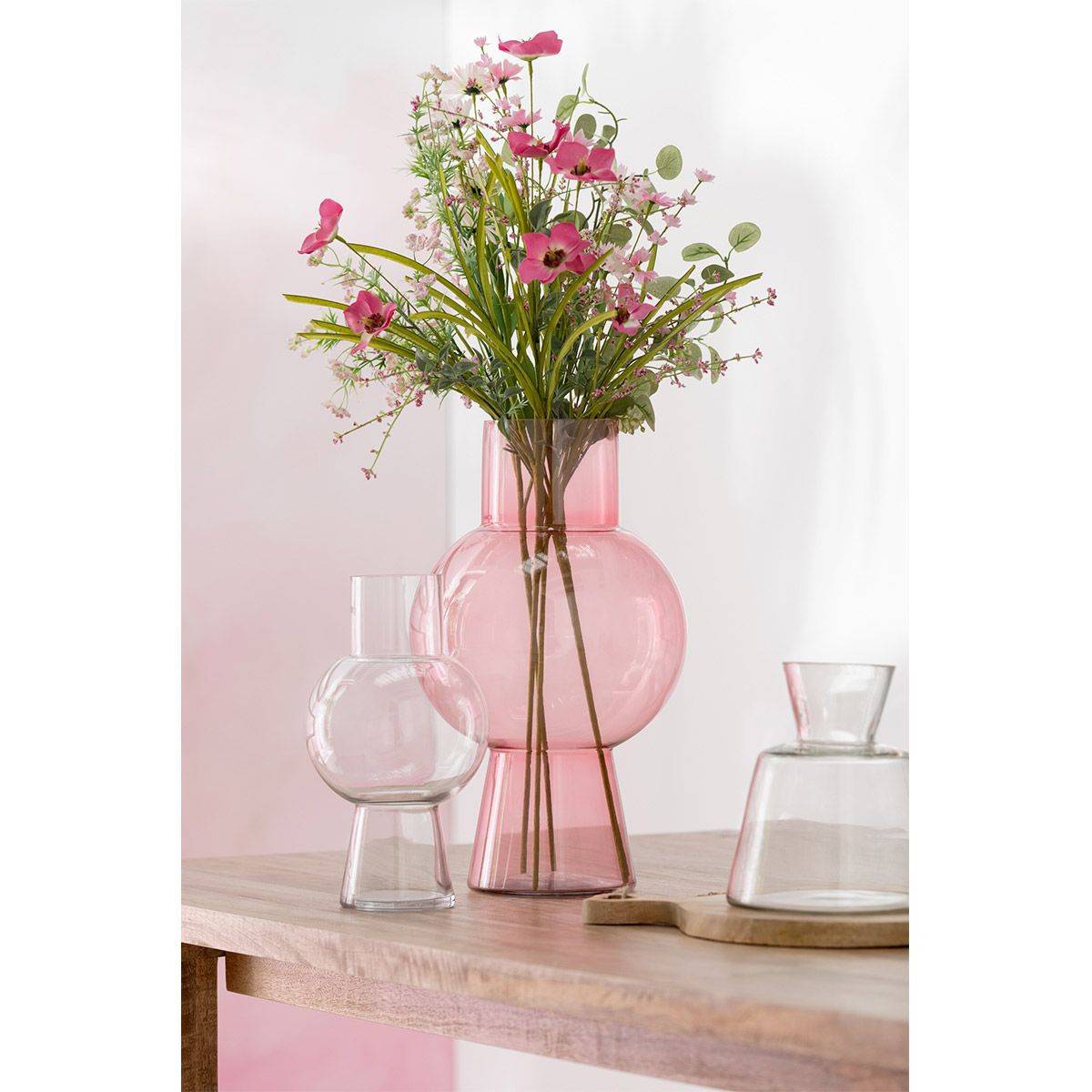 Bouquet de Fleurs Artificielles "Mixtes" 85cm Rose - Image 6
