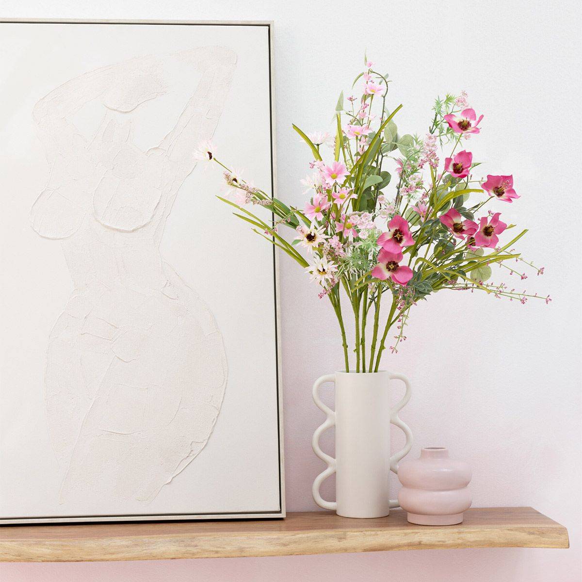 Bouquet de Fleurs Artificielles "Mixtes" 85cm Rose - Image 5