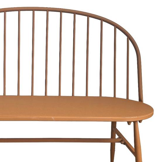 La Grande Prairie - Banc de jardin fer rouille Love 100x50x86cm - Image 3
