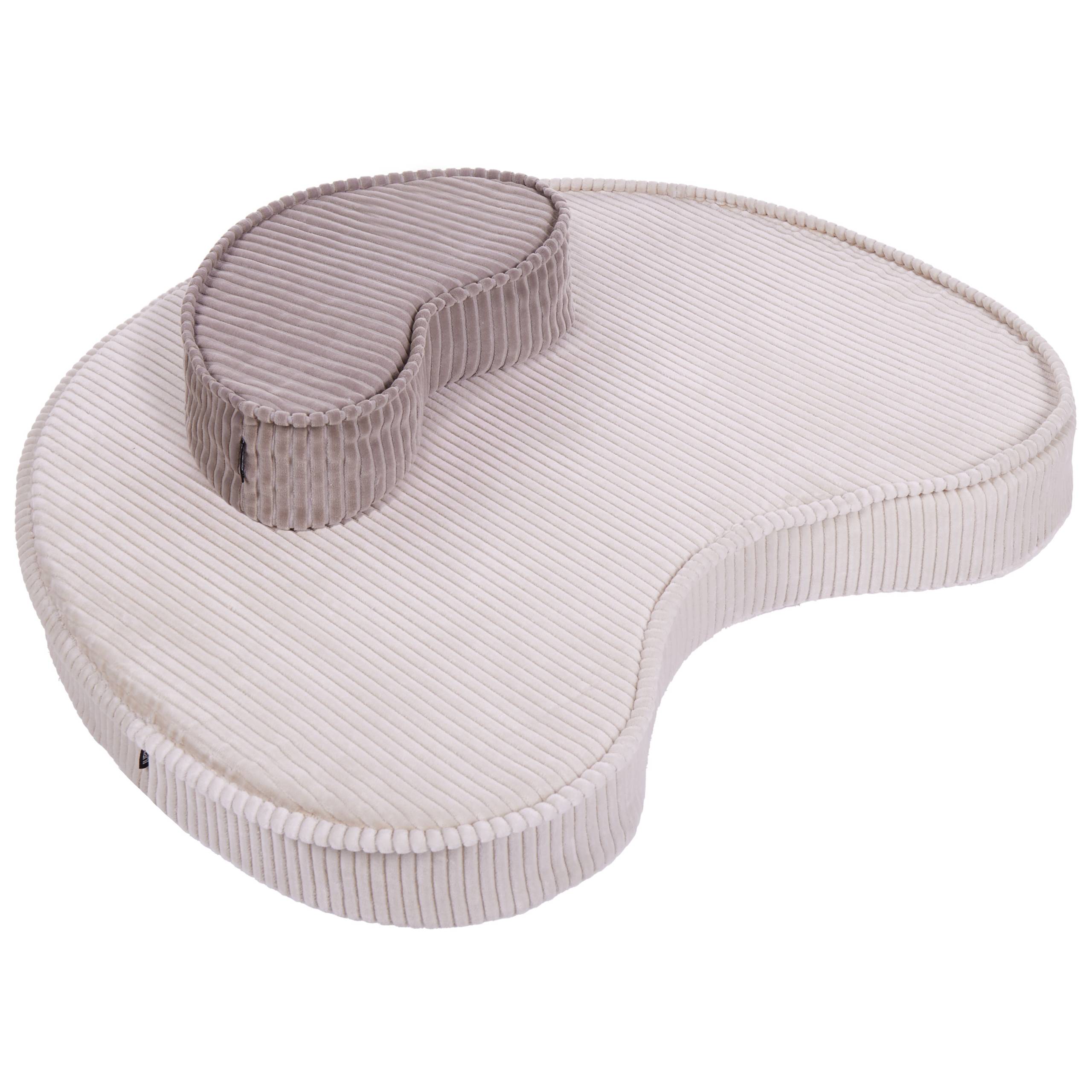 Beliani - Coussin de sol Velours Beige clair NILI - 40x25x10- Beliani - Image 3