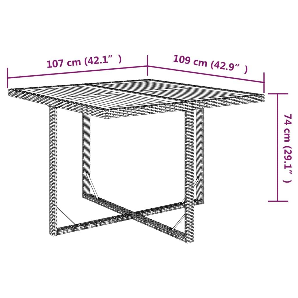 Maison Chic - Ensemble de 5 pcs table de jardin et chaises avec coussins - mobilier de jardin Poly rotin Beige-JU2827 - Image 9