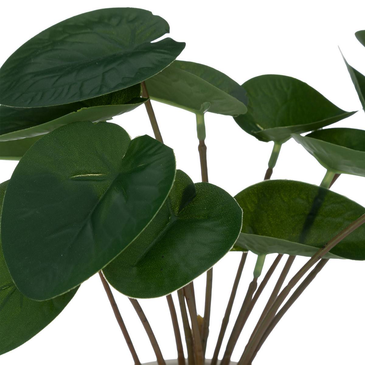 Plante artificielle pot en céramique Pêche et Bambou H 26 cm - Imagen 2