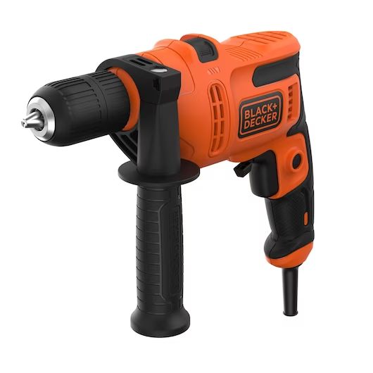 Black & Decker - Perceuse à percussion filaire - 500W - BLACK+DECKER - avec poignée latérale - coffret - BEH200K-QS - Imagen 1