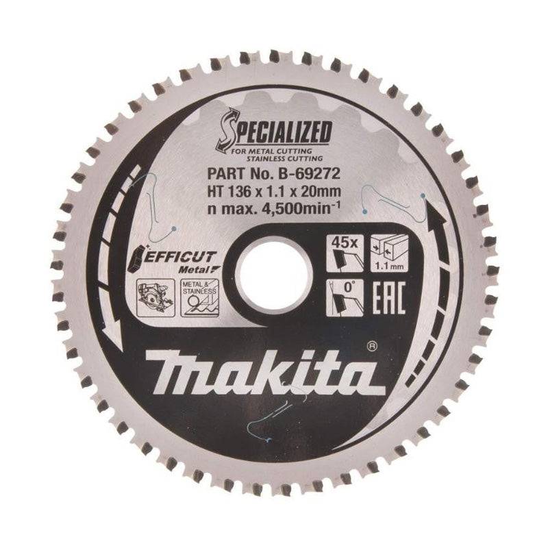 Makita - Lames carbures "Specialized" Inox et Metal, pour scies circulaires à métaux à batterie MAKITA - taille Ø 150 mm x 52 Dents - MAKITA ACCESSOIRES - Imagen 2