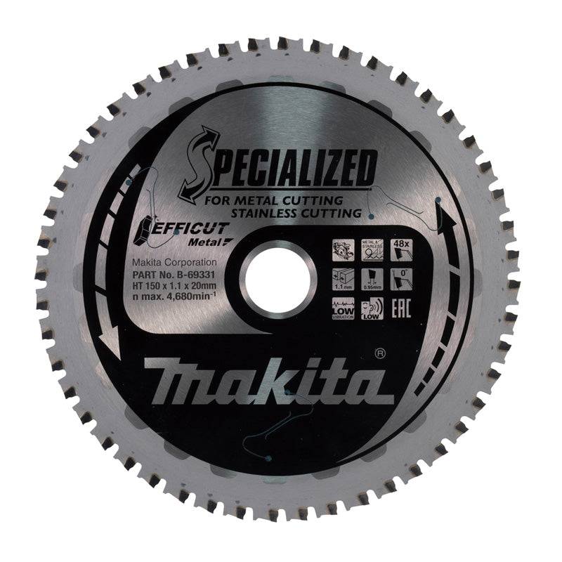 Makita - Lames carbures "Specialized" Inox et Metal, pour scies circulaires à métaux à batterie MAKITA - taille Ø 150 mm x 52 Dents - MAKITA ACCESSOIRES - Imagen 1