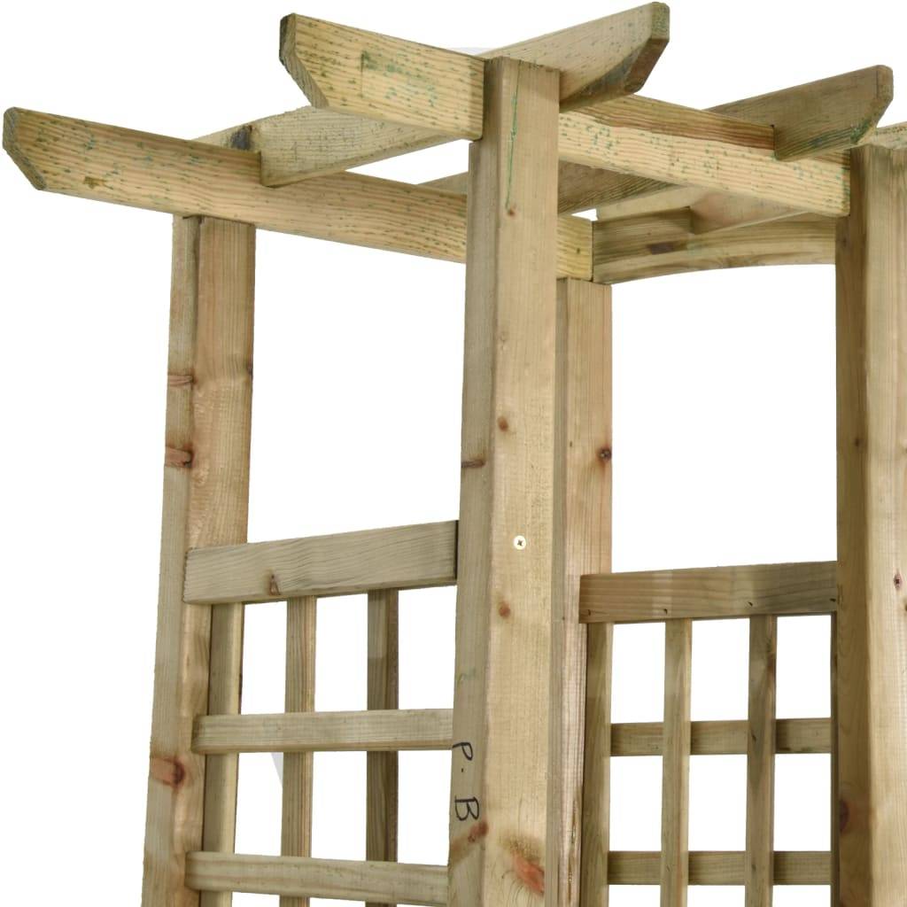 Vidaxl - Pergola de jardin avec banc et jardinières Bois de pin imprégné vidaXL 318566 - Imagen 4
