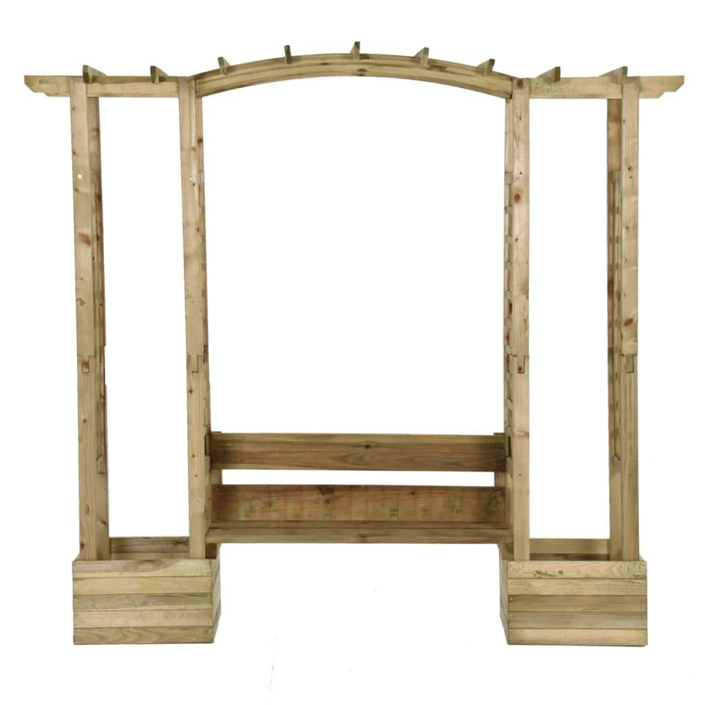 Vidaxl - Pergola de jardin avec banc et jardinières Bois de pin imprégné vidaXL 318566 - Imagen 6