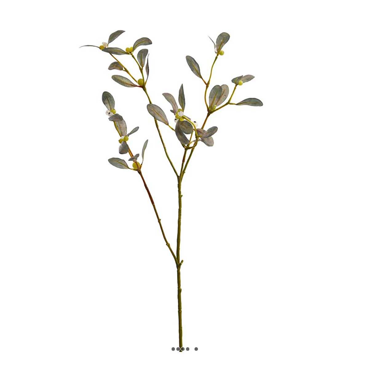 Artificielles - Gui artificiel branche L 76 cm vert olive - Imagen 2