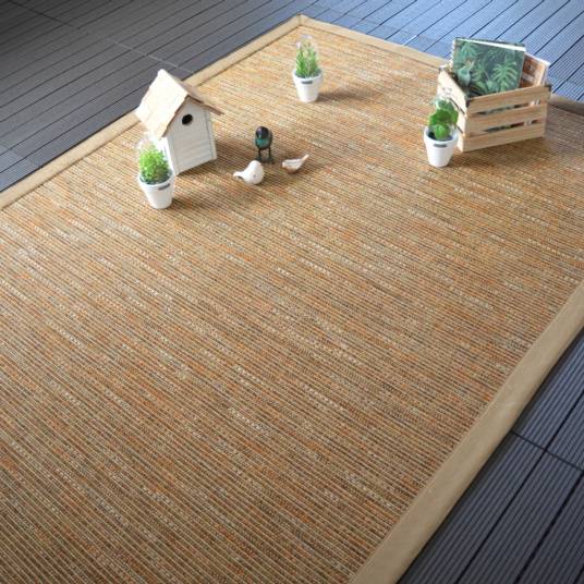 Decoweb - Tapis intérieur / extérieur - Bornéo nature - Ganse caramel - 120 x 170 cm - Decoweb - Image 1