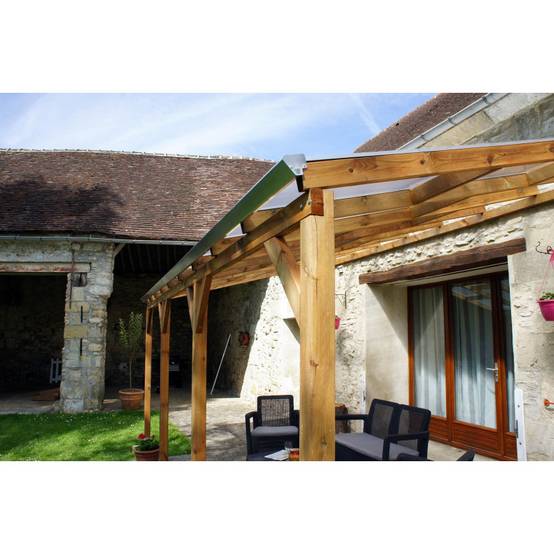 Chalet et jardin - Toit Couv'terrasse bois 3x3m - avec toit - Image 6