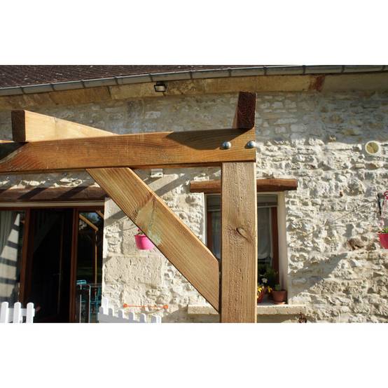 Chalet et jardin - Toit Couv'terrasse bois 3x3m - avec toit - Image 5