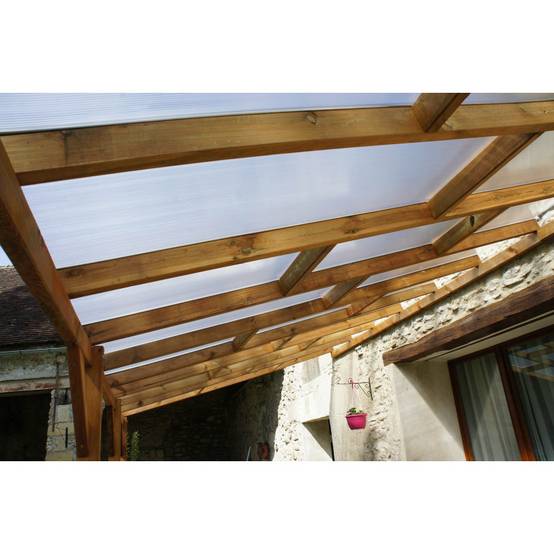 Chalet et jardin - Toit Couv'terrasse bois 3x3m - avec toit - Image 4