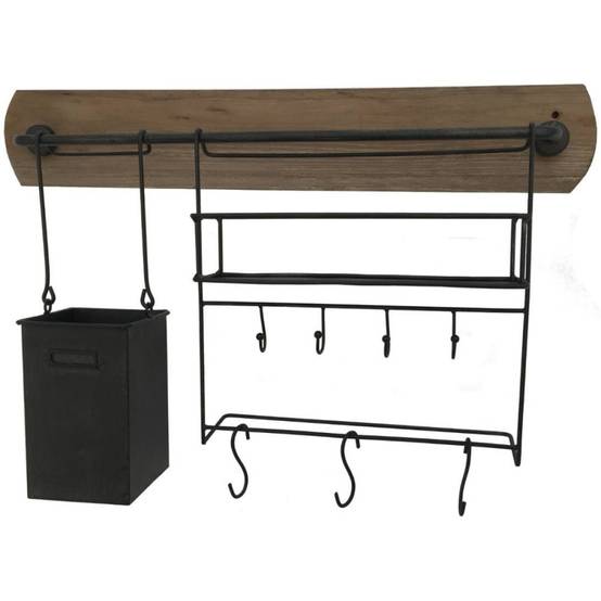 Etagère murale rangement cuisine 60cm Chemin de campagne - Image 1