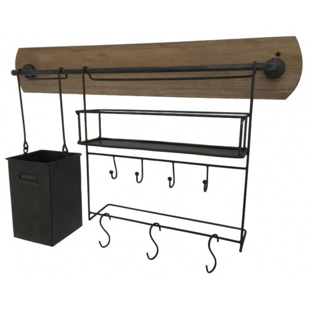 Etagère murale rangement cuisine 60cm Chemin de campagne - Image 3