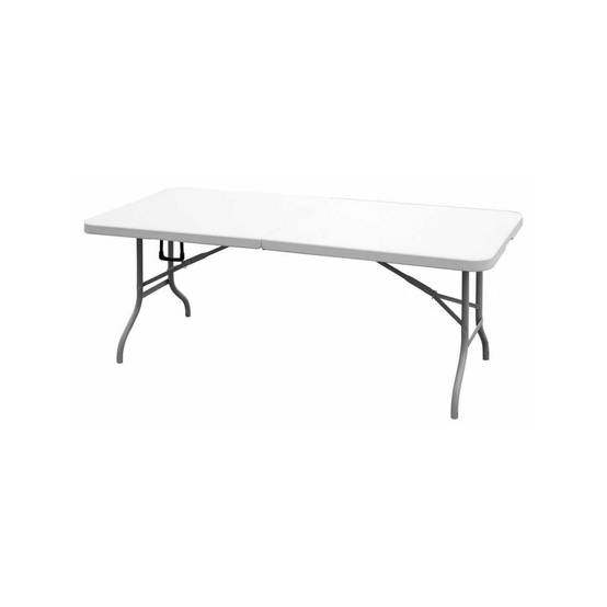 Table de jardin pliante 8 places 180x75xH74 cm Blanche Polypropylène Haute resistance Camping Réceptions KZ GARDEN - Imagen 1