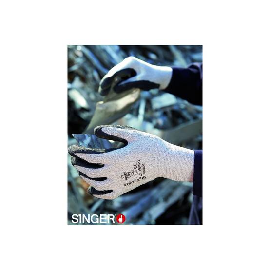 Gant Anti Coupure SINGER Tricot enduit latex latex taille 10 protection niveau 5 dos aere - Imagen 2