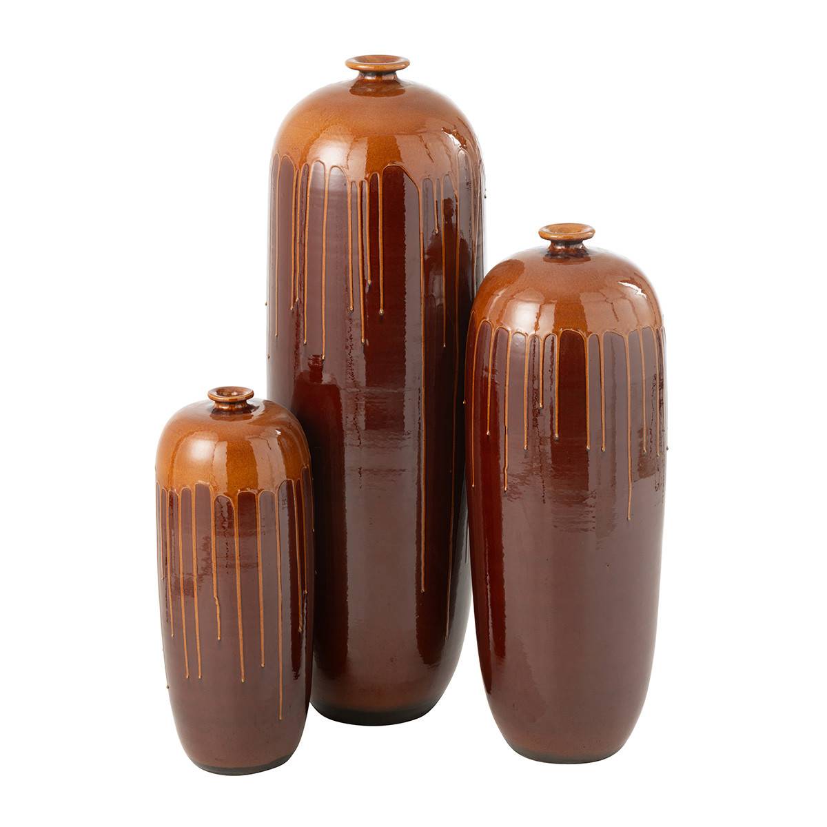 J-Line - Vase en Terre Cuite "Lee Terra" 55cm Marron & Orange - Image 2