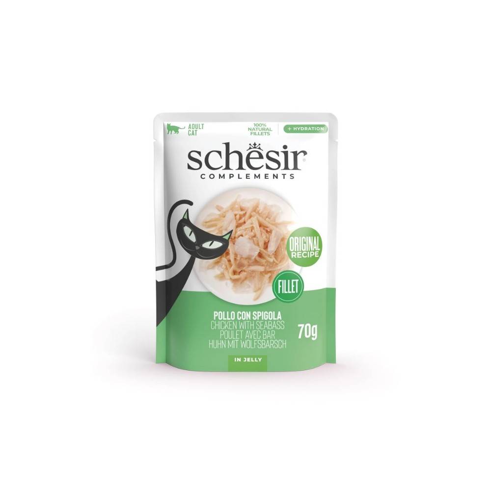 Schesir - Gelee Poulet/bar Schesir Chat 70 g