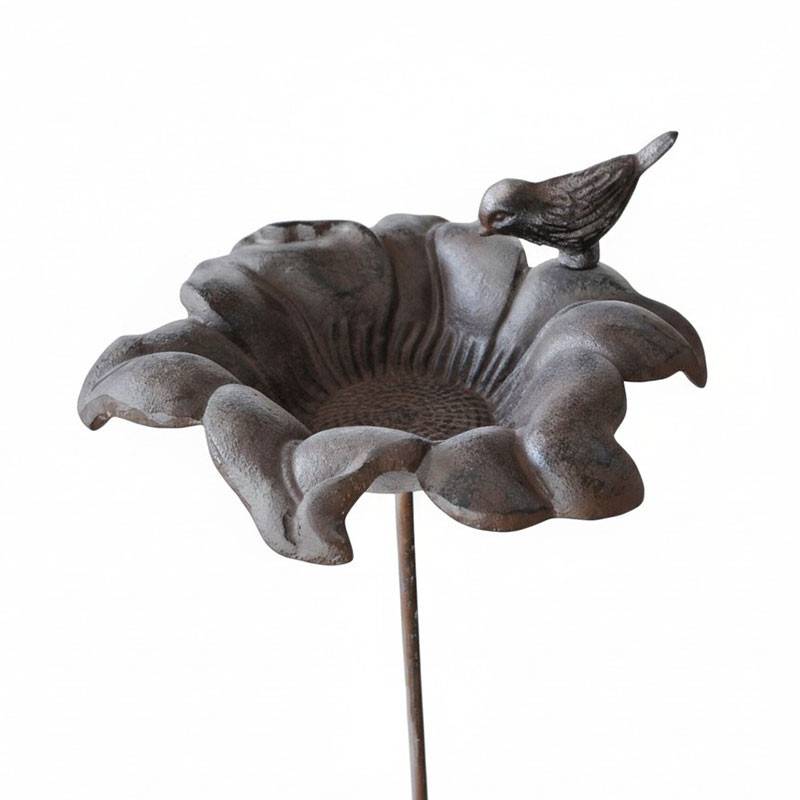La Grande Prairie - Mangeoire à oiseaux en fonte Fleur 24 x 100 cm - Imagen 4