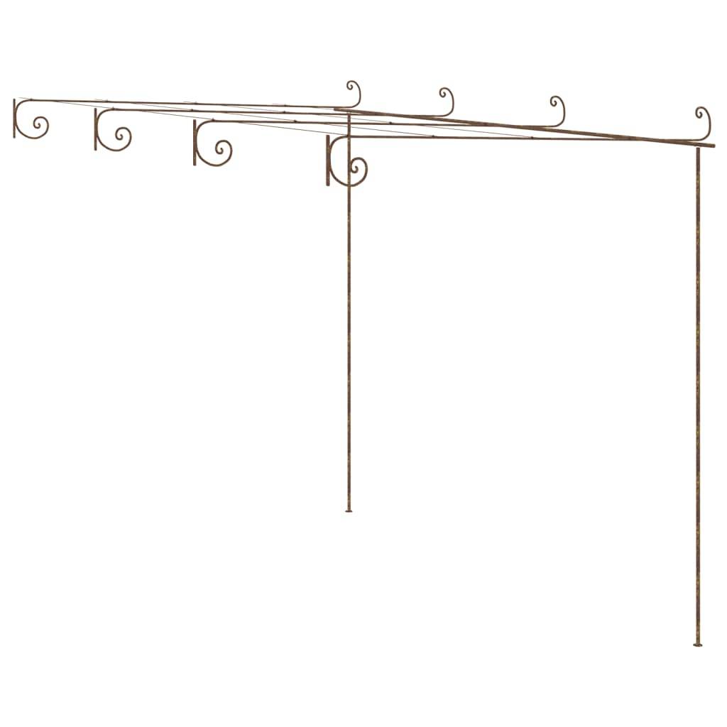 Pergola de Jardin Fer Forgé Ornementale Tonnelle Rosiers Terrasse 4x3m Brun - ComfortXL Outdoor Living - Image 2