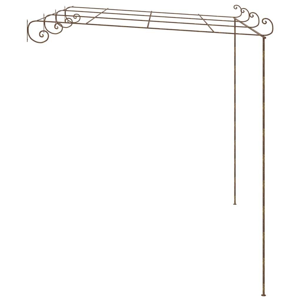 Pergola de Jardin Fer Forgé Ornementale Tonnelle Rosiers Terrasse 4x3m Brun - ComfortXL Outdoor Living - Image 3