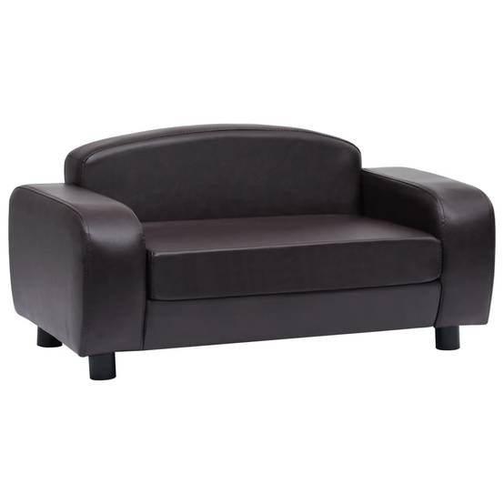 Vidaxl - Canapé pour chien Marron 80x50x40 cm Similicuir vidaXL 170966 - Imagen 1