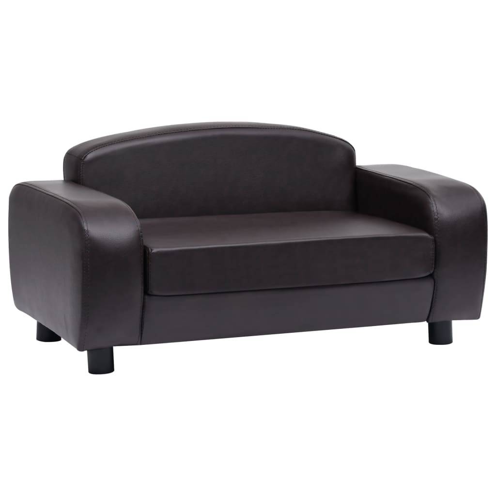 Vidaxl - Canapé pour chien Marron 80x50x40 cm Similicuir vidaXL 170966 - Imagen 1