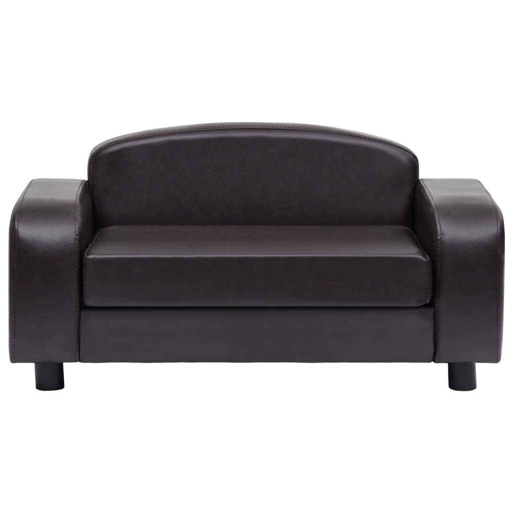 Vidaxl - Canapé pour chien Marron 80x50x40 cm Similicuir vidaXL 170966 - Imagen 5