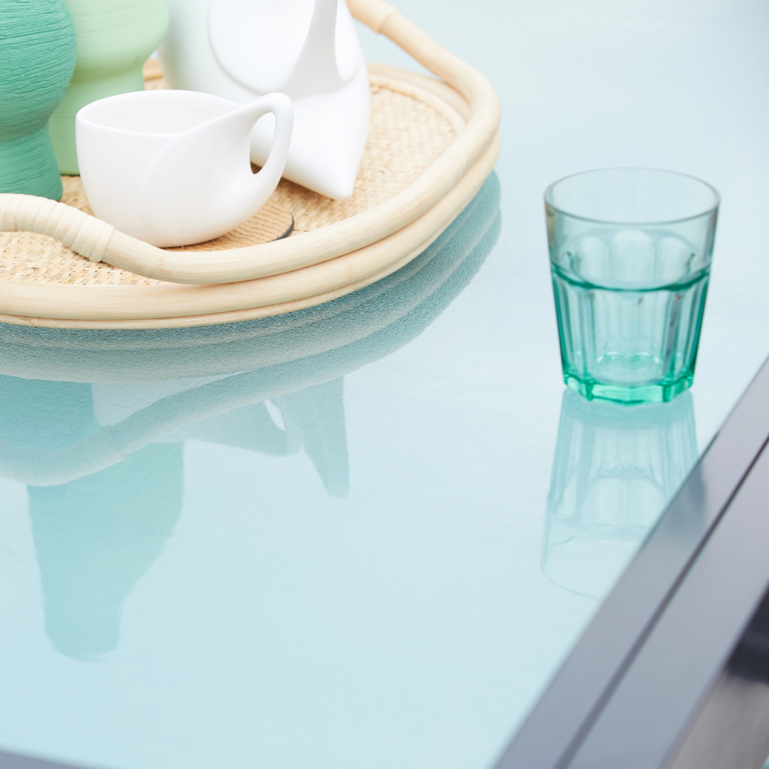Table de jardin extensible en aluminium grise BRESCIA - Image 8