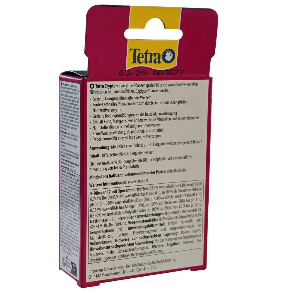 Tetra - Crypto fertilisant pour plante d'aquarium 10 comprimés - Imagen 2