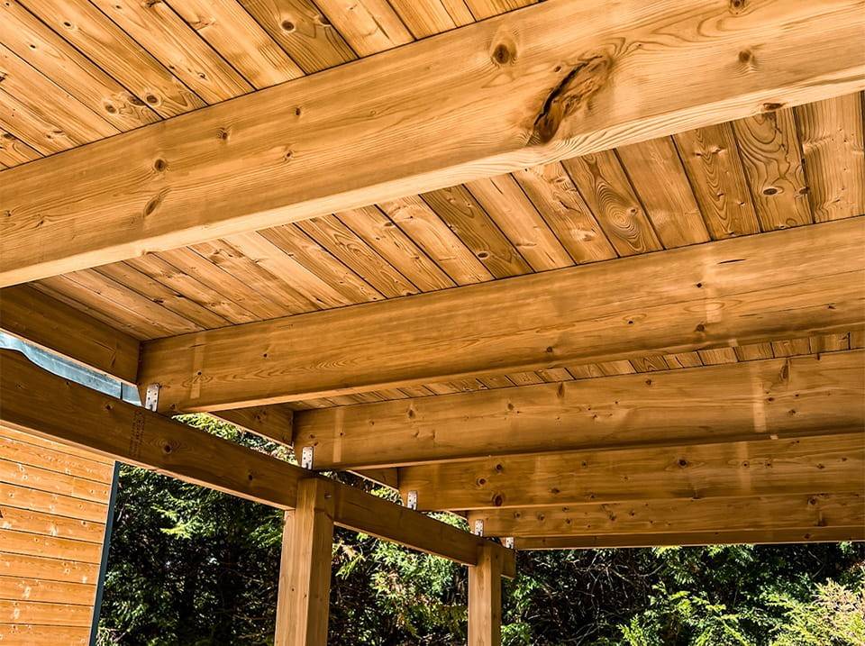 Carport Bois 2 Voitures 558x555cm - Imagen 10