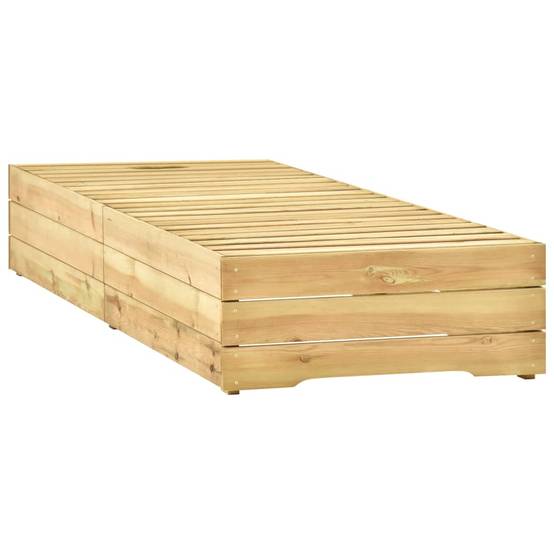 Maison Chic - Bain de soleil - transat Bois de pin imprégné de vert - Meuble Pro - Imagen 5