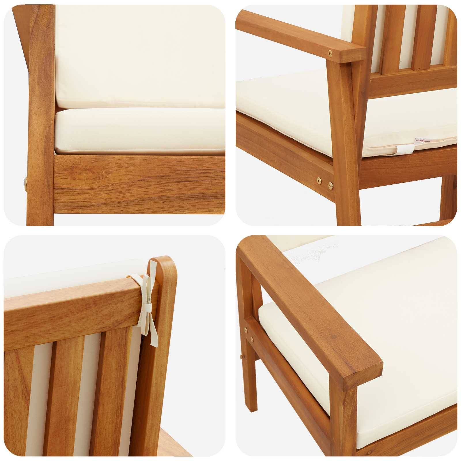 Prolenta Premium - Chaise bois composite  Prolenta Crème   2-personnes - P95051C - Image 6