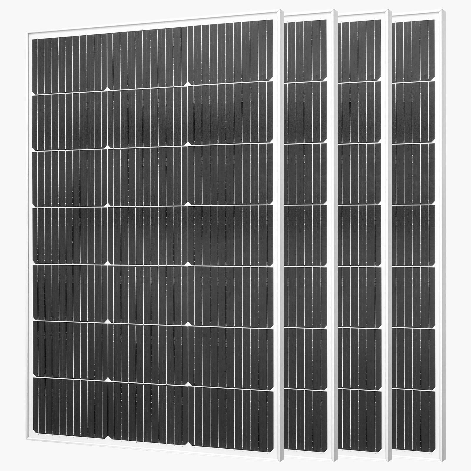 Vevor - VEVOR Panneau Solaire Monocristallin Module Photovoltaïque 100 W Lot de 4 23 %