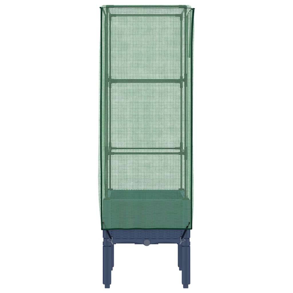 Jardinière surélevée PP bleu-gris avec housse PE 40 x 40 x 140 cm - PANGIVO - Image 5