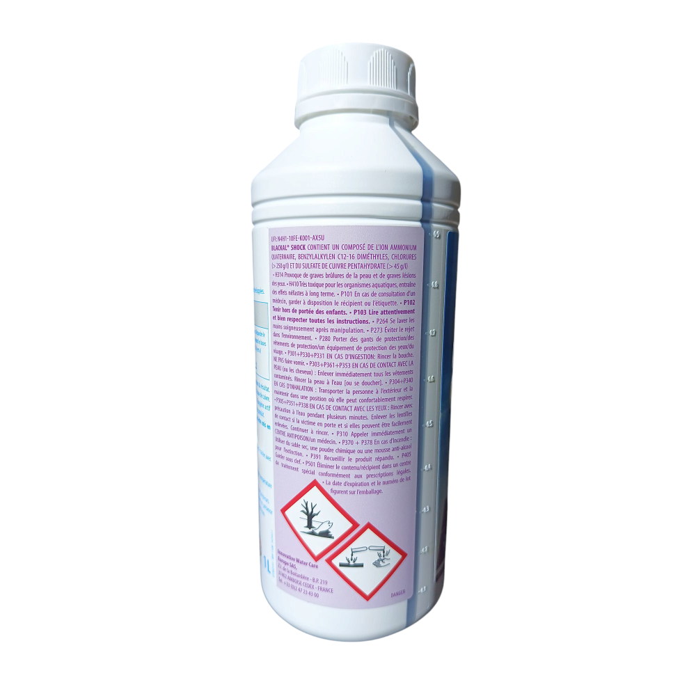 Anti-algues liquide hth BLACKAL Shock piscine 1 litre - - Imagen 4