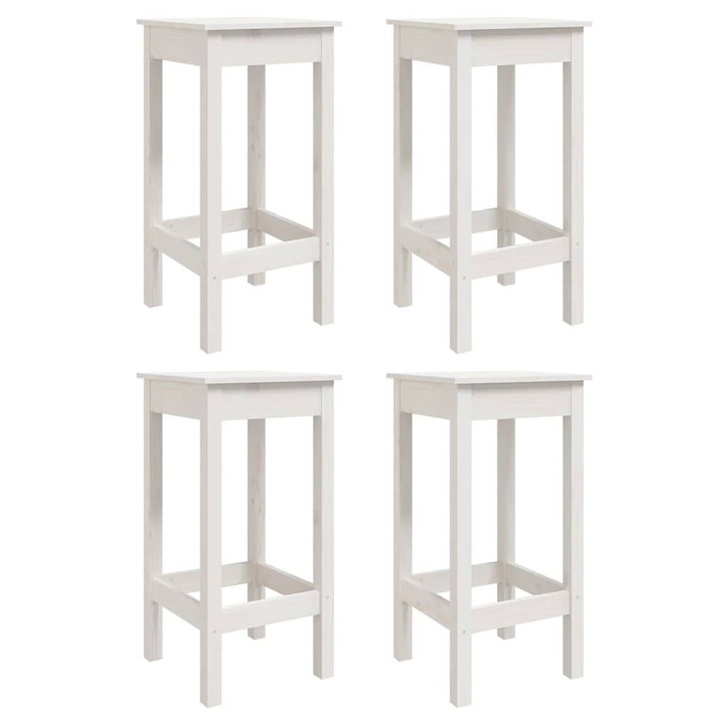 Helloshop26 - Ensemble de bar de jardin 5 pièces blanc bois massif de pin - Imagen 4