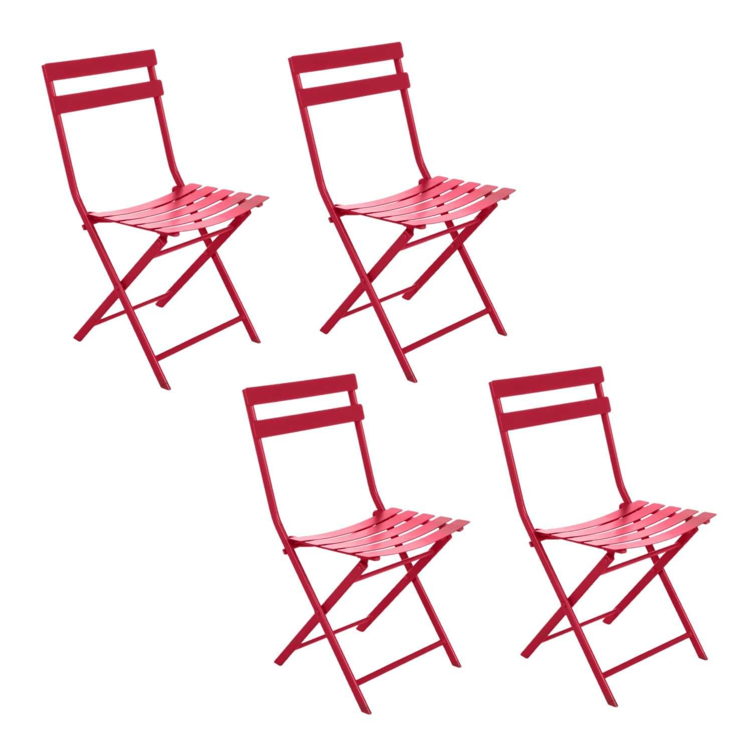Sans Marque - Lot de 4 Chaises pliantes en métal Greensboro - Toilinux - Imagen 1