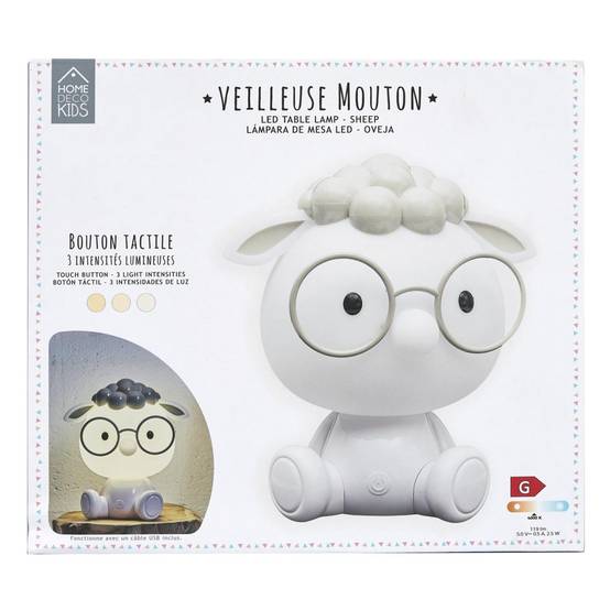 The Home Deco Kids - Veilleuse Enfant à LED "Mouton" 25cm Blanc - Image 9