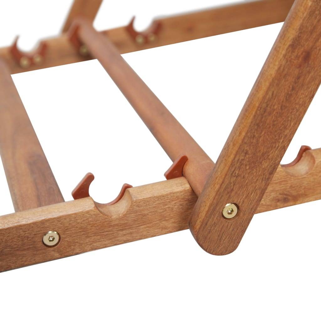 Vidaxl - Chaise pliante en tissu et structure en bois bleue vidaXL 43996 - Imagen 7